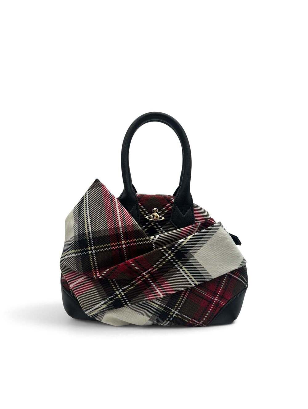 Vivienne Westwood Yasmine Derby Tartan Bow Handbag